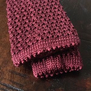 Mens Burgundy Silk Brooks Brothers Tie